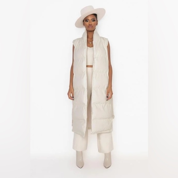 PUFFIN STUFF LONG PU PUFFER VEST - Picture 6 of 8